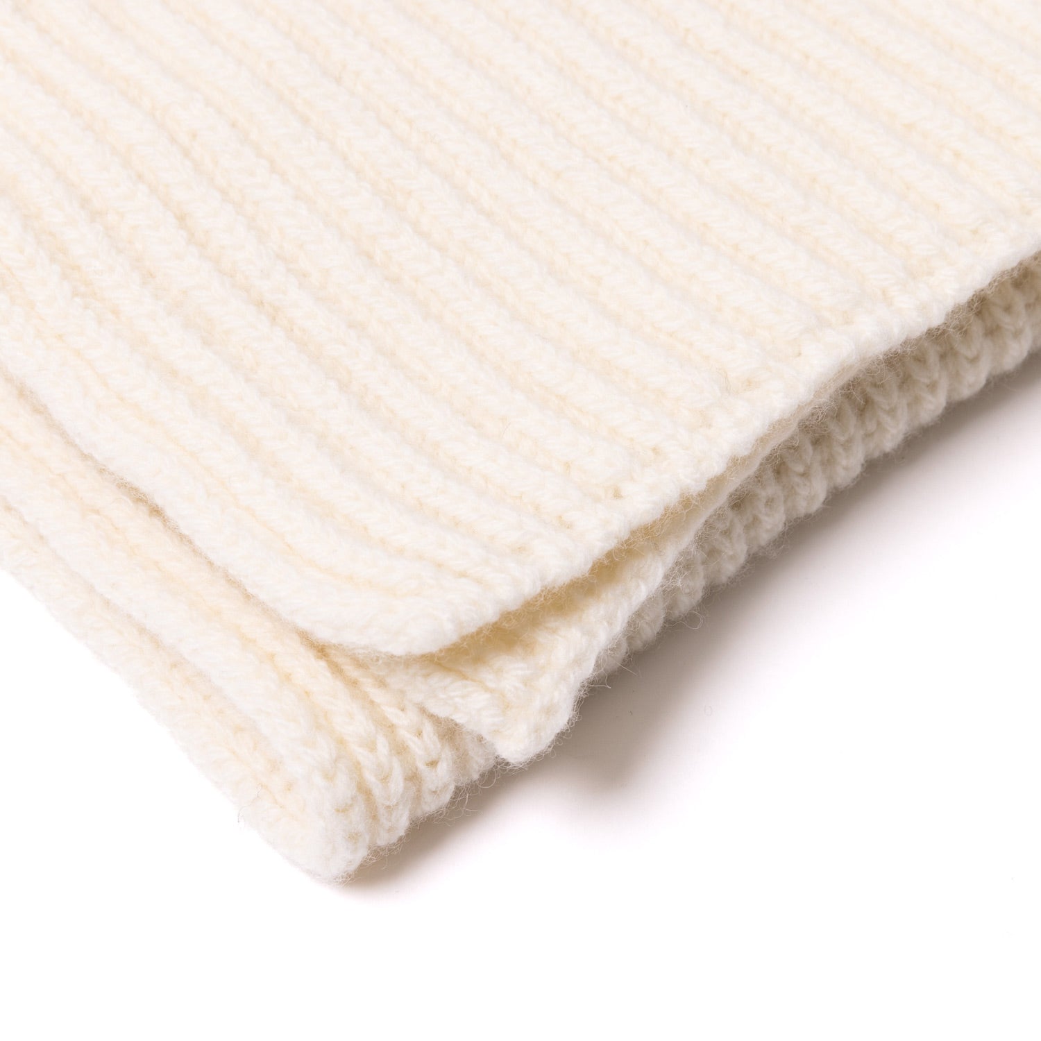 Scarf "Ribbed Scarf" made from Lambswool and Cashmere - 6 Ply